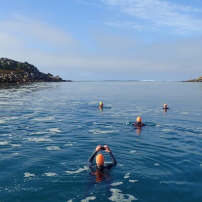 Swimmers exploring the Isles of Scilly