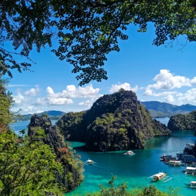 View across Coron's Lakes