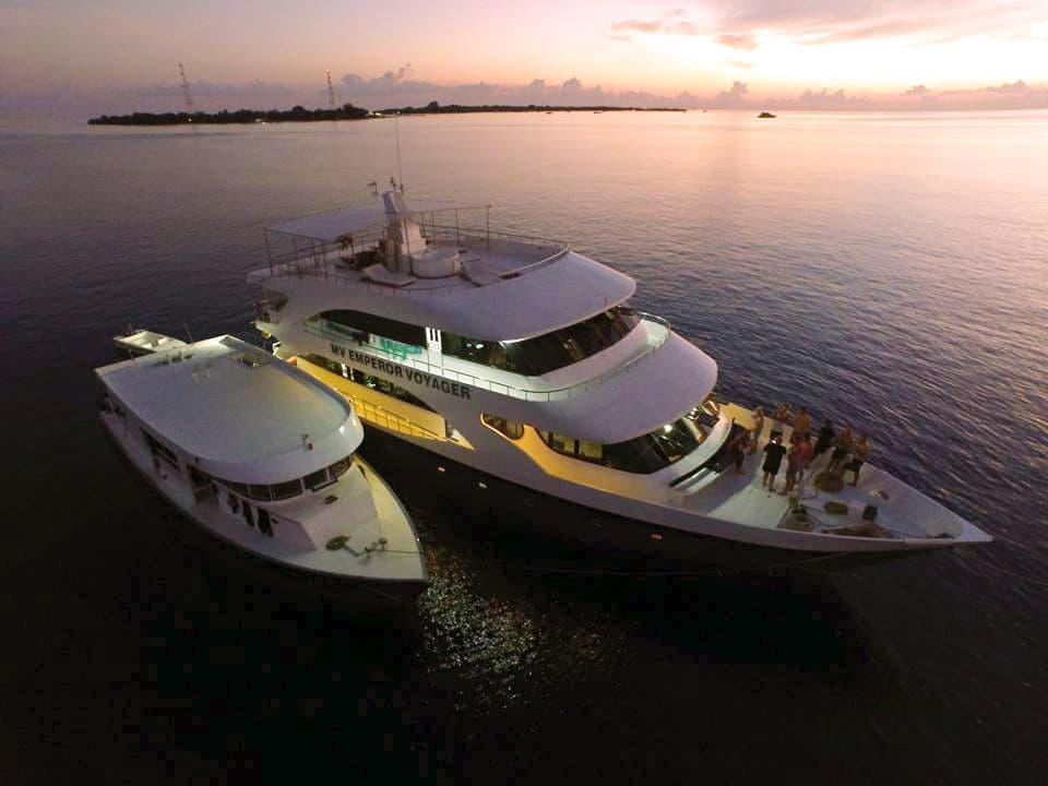 Emperor Voyager by drone Maldives
