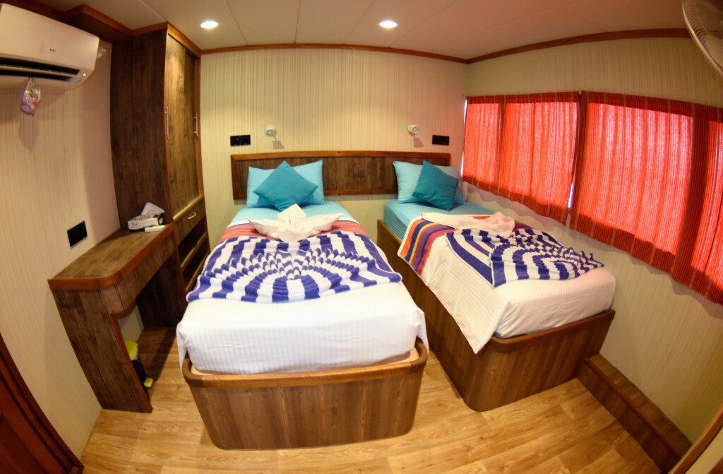 Voyager main deck twin cabin with winsows