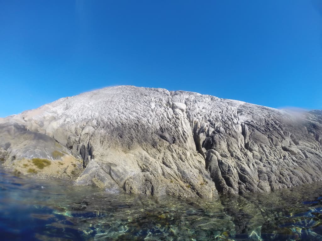 Mountain and blue sky in Lofoten Norway